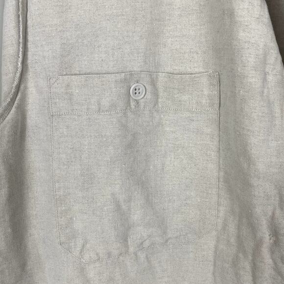 VTG J.Crew Linen Button Front Blazer Unstructured Beige Men's Sz Large Classic - Picture 4 of 11